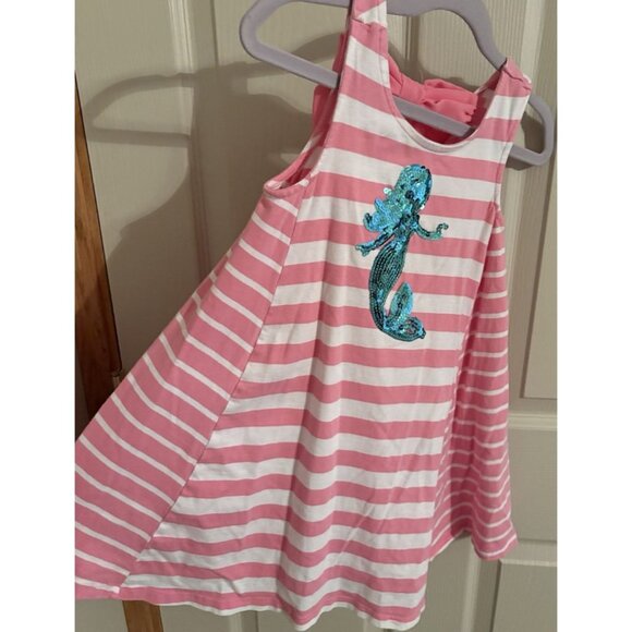 Sundress Other - Girls Dress Pink Stripe Mermaid Sundress Size 5T